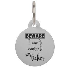 Pas op, ik kan mijn likkervreemde hond niet contro huisdierpenning