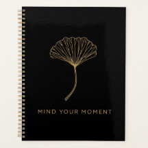 Pas Op Je Moment | Gouden Ginkgo Blad Minimalistis