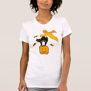 Pas op Kat Halloween T-shirt - Dolle Kat Mama!