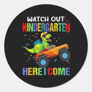 Pas op kleuterschool hier kom ik eerste dag van Di Ronde Sticker
