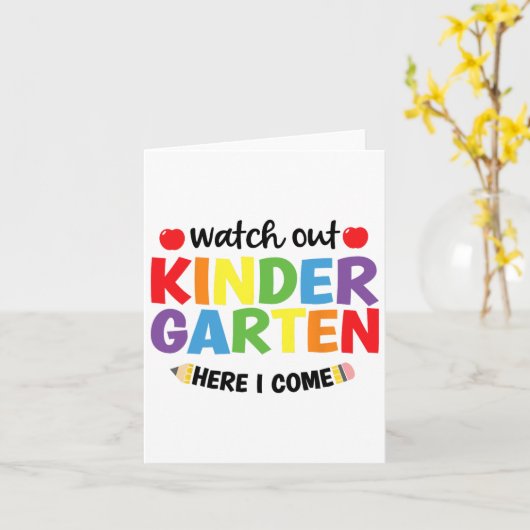 Pas op kleuterschool hier kom ik Kinder terug naar Kaart (Gele Bloem)