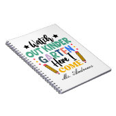 Pas op kleuterschool, ik kom eraan! Leuk voor kind Notitieboek (Rechterzijde)