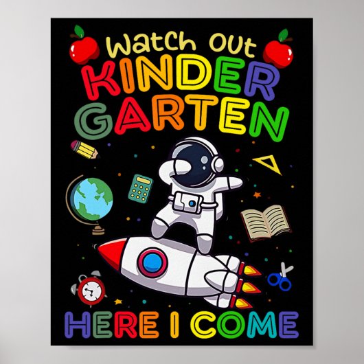 Pas Op Kleuterschool Ik Kom Leuk Kinderen Rugzak Poster (Voorkant)