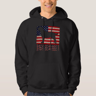 Pas op Labrador Retriever met Tail USA vlag Hoodie