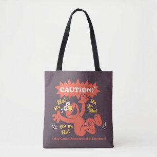 Pas op Lachende Elmo Vooruit Tote Bag