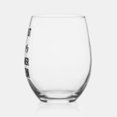 Pas op, Leraar op Zomervakantie Wijnglas Zonder Voet (Links)