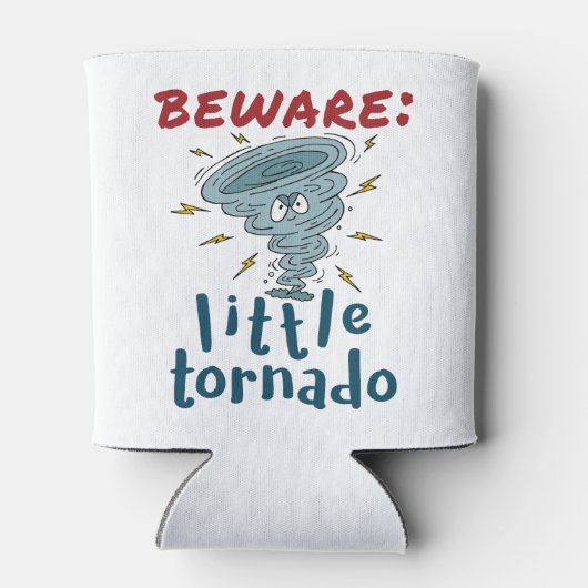 Pas op Little Tornado Schattige Blikjeskoeler (Achterkant)