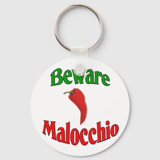 Pas op Malocchio (boze oog) Sleutelhanger (Voorkant)