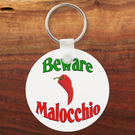 Pas op Malocchio (boze oog) Sleutelhanger (Voorkant)