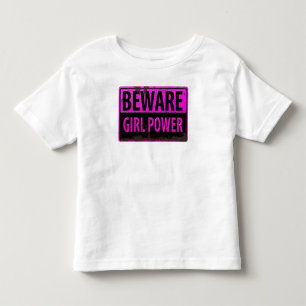 PAS OP Meidengestuurd - Roze Zwarte Metal Gevarenb Kinder Shirts