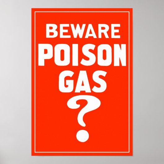 Pas op met gifgas? - WW1 Poster (Voorkant)