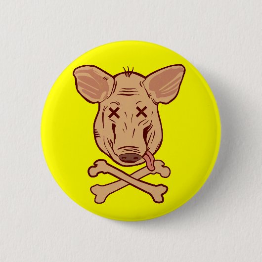 Pas op met h1n1 ronde button 5,7 cm (Voorkant)
