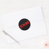 Pas op met het druipen van bloed Halloween sticker (Envelop)