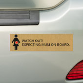 Pas op met mama aan boord. bumpersticker (Op auto)