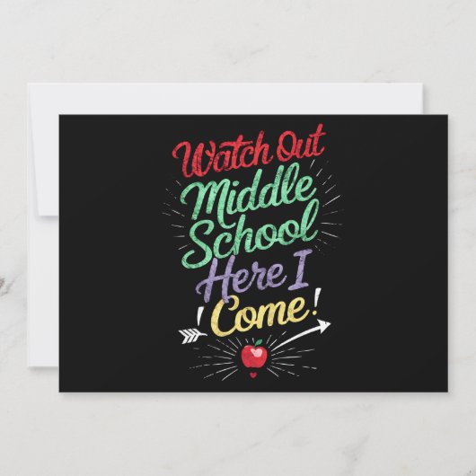 Pas op middelbare school hier kom ik school kaart (Voorkant)