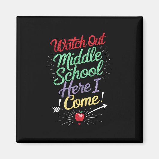 Pas op middelbare school, ik kom naar school magneet (Voorkant)