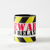 Pas op papa ontspannen chevron werknemers mok (Center)