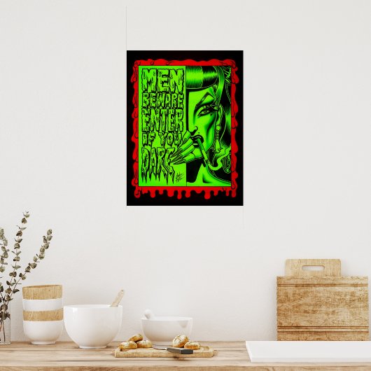 Pas op! poster (Keuken)