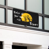 Pas op spandoek (Buitenkant Gebouw)