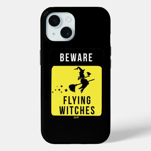 PAS OP VLIEGENDE HEKSEN grappig halloween Case-Mate iPhone Case (Achterkant)