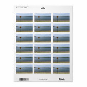 Pas op voor Alligator Sign by pond Etiket (Full Sheet)