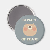Pas op voor Beren Magneet (Voorkant / Achterkant)