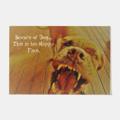 Pas op voor Big Mouth (Mannelijke) Dog Welcome Mat (Voorkant)