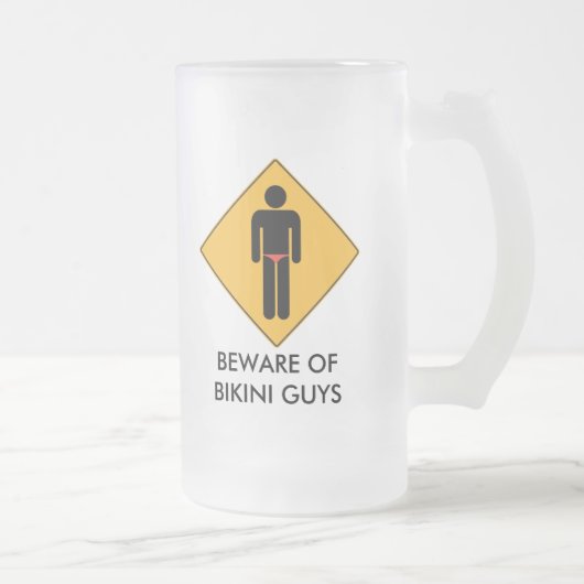 Pas op voor Bikini-jongens Matglas Bierpul (Rechts)