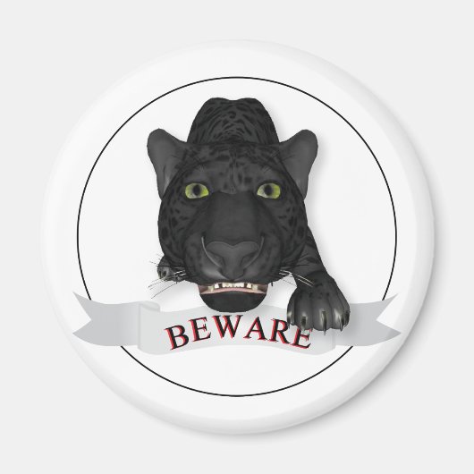 Pas op voor Black Panther! Magneet (Voorkant)