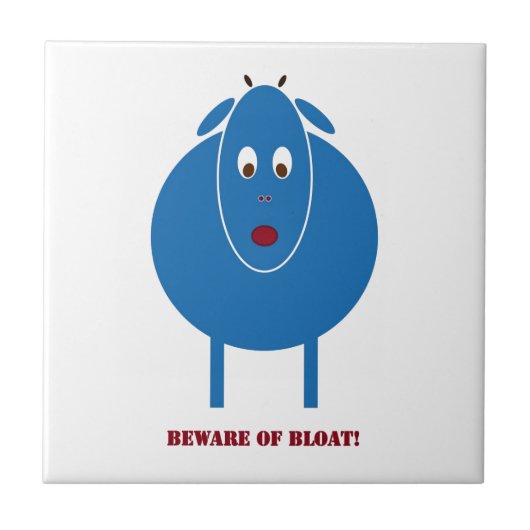 Pas op voor bloat tegeltje (Voorkant)