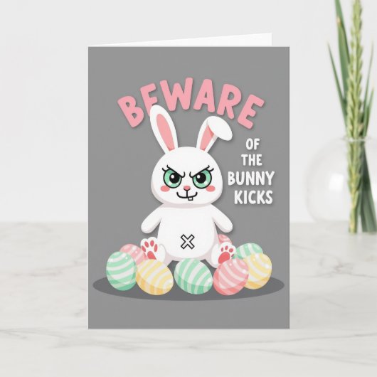 Pas op voor Bunny Kicks Nep Gouden Kaart (Voorkant)