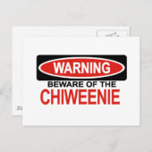 Pas op voor Chiweenie Briefkaart (Voorkant / Achterkant)