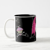 Pas op voor cupcakes! tweekleurige koffiemok (Links)