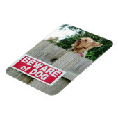 Pas op voor Cute Little Dog Magneet (Linkerzijde)