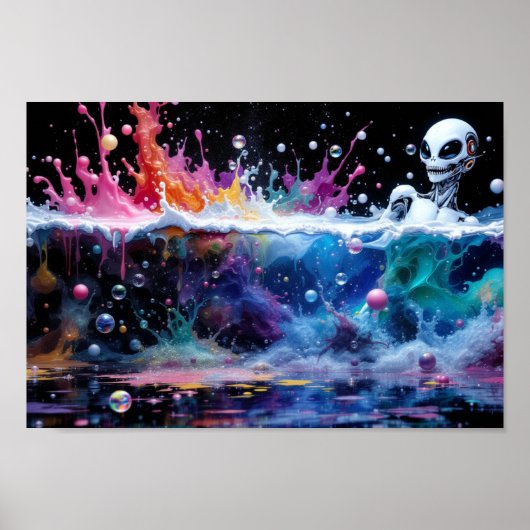 Pas op voor de Alien  Poster (Voorkant)