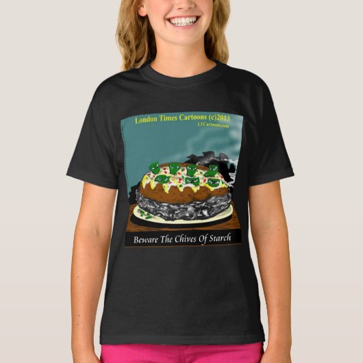 Pas op voor de Bieslook van Zetmeel – Grappige Foo T-shirt (Voorkant)