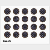 Pas op voor de Brocade Ronde Sticker (Vel)