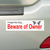 Pas op voor de Bumpersticker van de Eigenaar (Op auto)