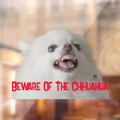 Pas op voor de Chihuahua - aanpasbaar Raamsticker (Vel 2)