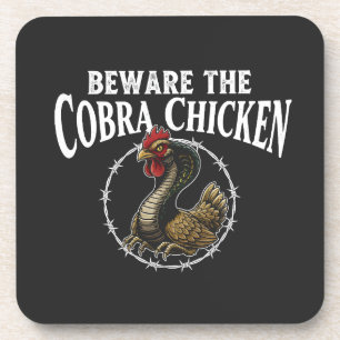 Pas Op Voor De Cobra Kip Grappig Sarcastisch Meme Bier Onderzetter