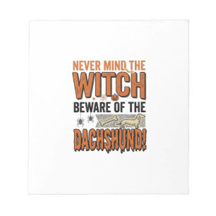 Pas Op Voor De Das Halloween Heks Shirt_1 Notitieblok