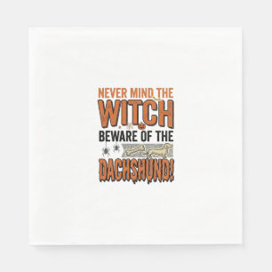 Pas Op Voor De Das Halloween Heks Shirt_1 Servet