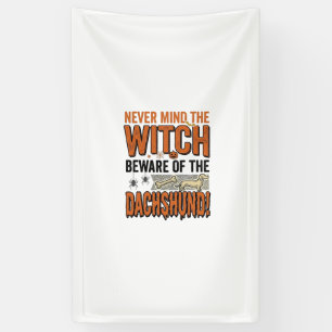 Pas Op Voor De Das Halloween Heks Shirt_1 Spandoek