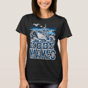 Pas op voor de diepe vintage nautische haai Kraken T-shirt