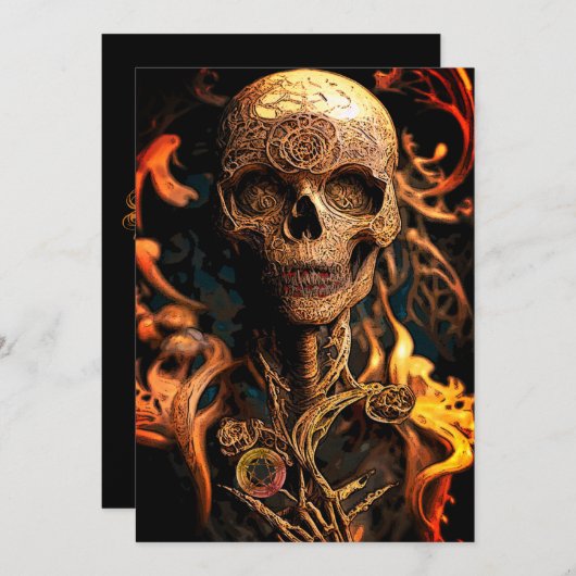 Pas op voor de Dode Halloween Kaart (Voorkant / Achterkant)