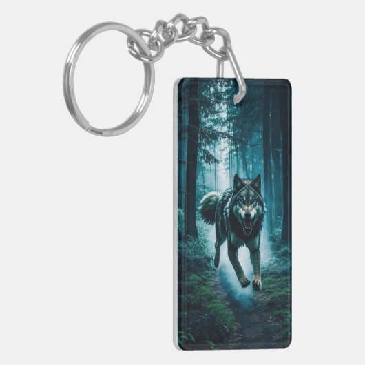 Pas op voor de Full Moon Halloween Acryl Sleutelha Sleutelhanger (Voorkant Links)