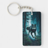 Pas op voor de Full Moon Halloween Acryl Sleutelha Sleutelhanger (Voorkant)