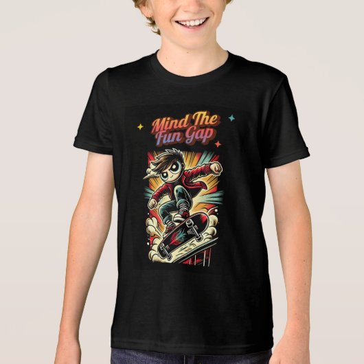 Pas op voor de fun gap Tri-Blend shirt (Voorkant)