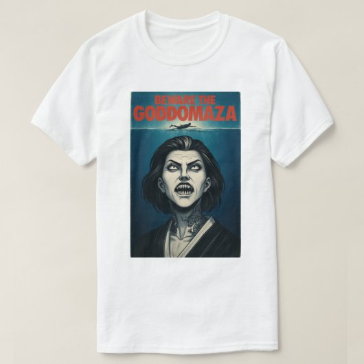 PAS OP VOOR DE GODDOMAZA T-SHIRT (Design voorkant)
