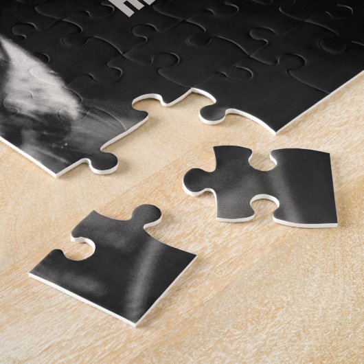 Pas op voor de hond, aangepaste petfoto legpuzzel (Zijkant)